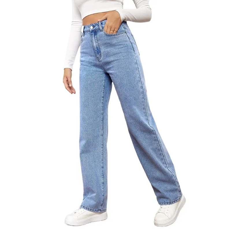 TIOZONEY - Jeans ajustados de cintura alta