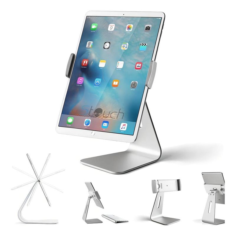 GENERICO - Soporte de Escritorio Ajustable para iPad Color Plateado