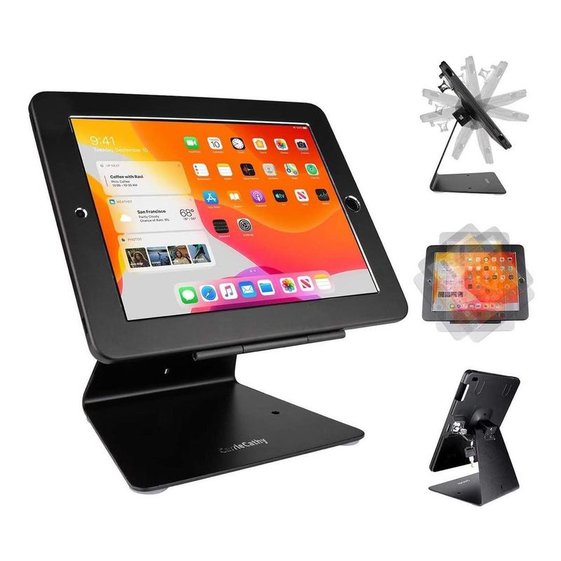 GENERICO - Soporte Antirrobo Negro para iPad 97 con Diseño Giratorio