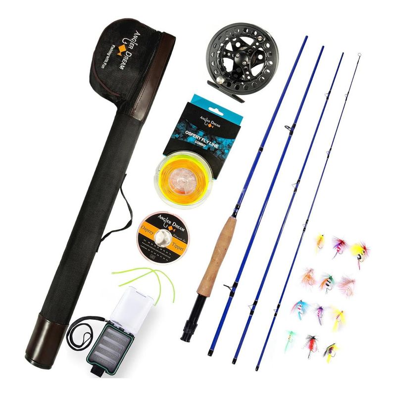 GENERICO - Kit Completo de Caña de Pesca Mosca para Principiantes