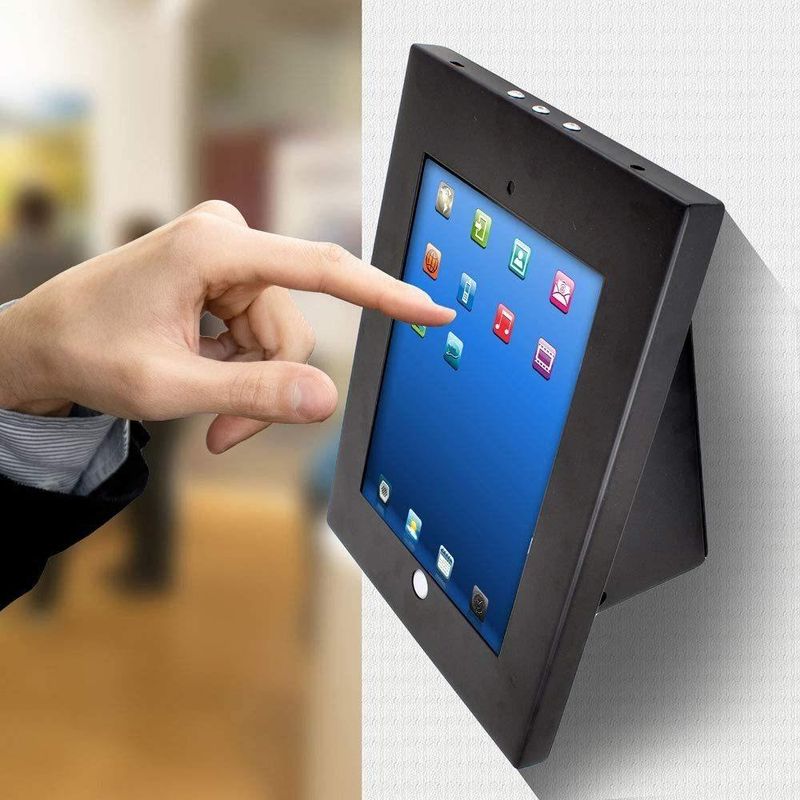 GENERICO - Soporte de Pared Antirrobo para iPad 2 3 y 4 en Negro
