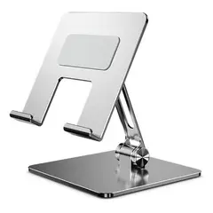 GENERICO - Soporte Metal Plegable Ajustable para Tablet y iPad Seguro