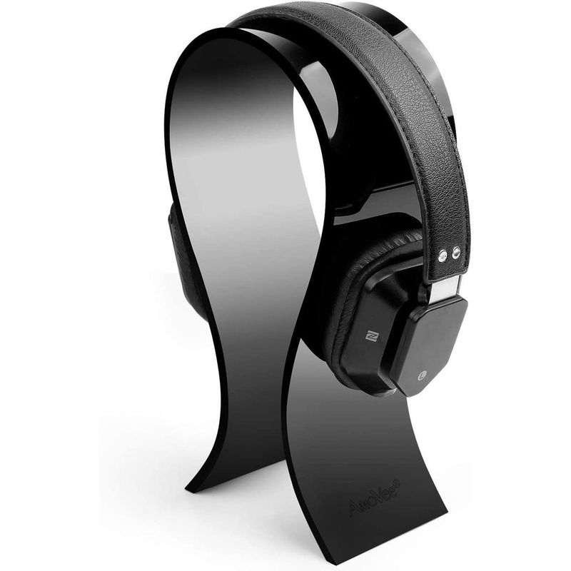 GENERICO - Soporte Acrílico Extra Ancho para Auriculares Negro