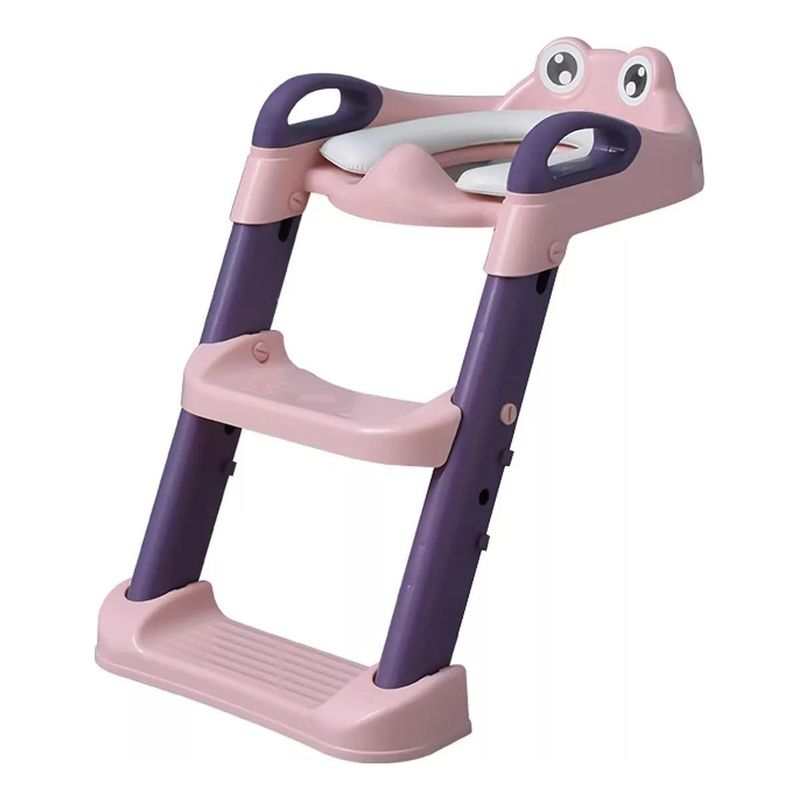 GENERICO - Asiento Inodoro Infantil Ajustable con Escalera Acolchada