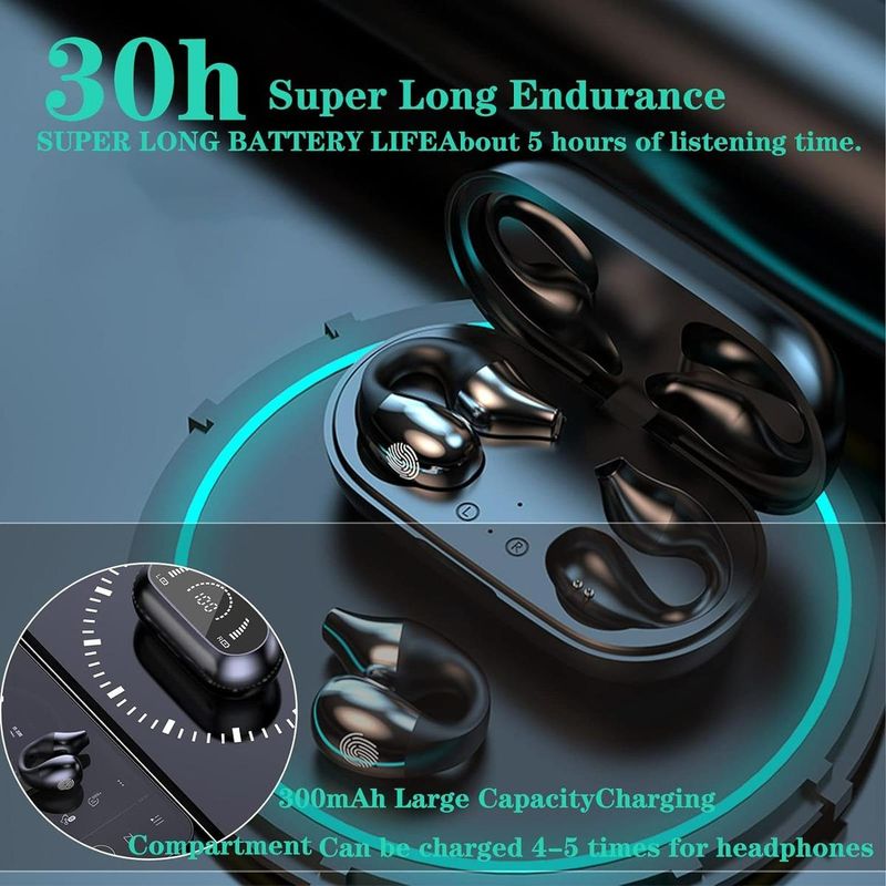 GENERICO - Auriculares Bluetooth de Conducción Ósea Ligeros y Cómodos