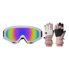 GENERICO - Kit de Antiparras y Guantes Térmicos para Nieve Ajustables