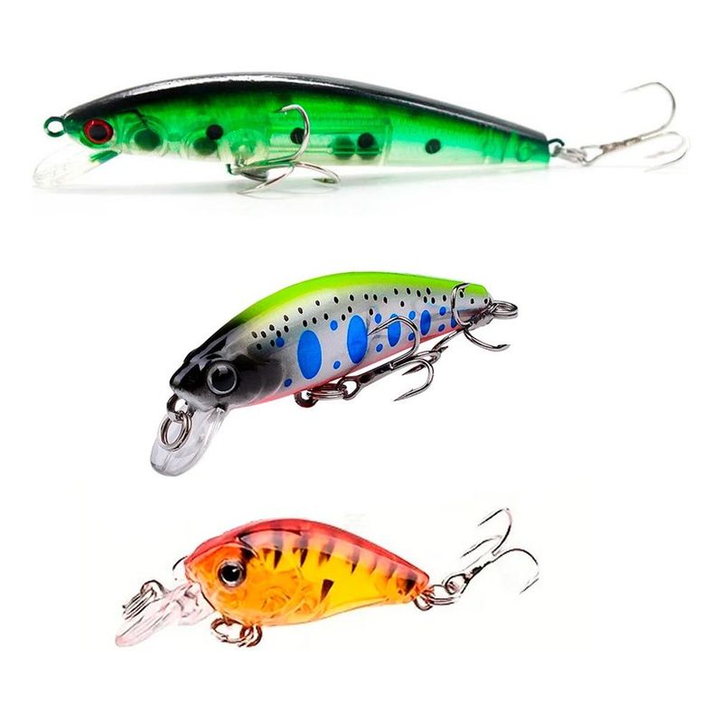 GENERICO - Señuelos Sinking para Trucha 3 Piezas 5cm Pesca Deportiva