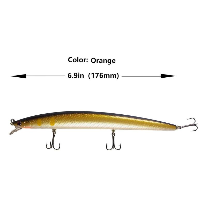 GENERICO - Pack de 5 Señuelos Topwater de Pececillo para Pesca