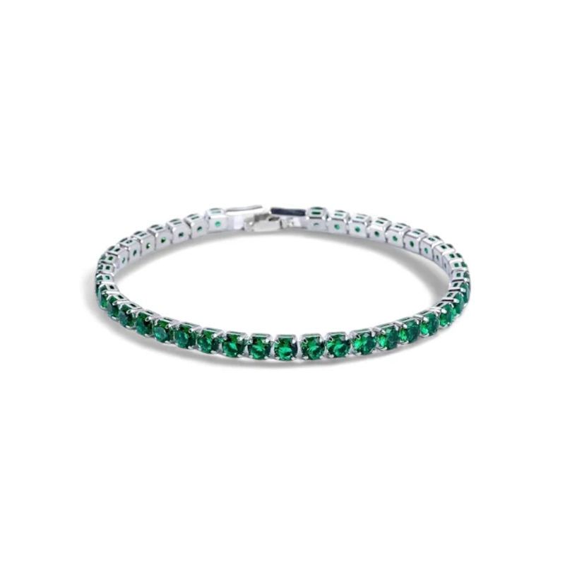GENERICO - Pulsera Tennis 4mm Verde 17cm