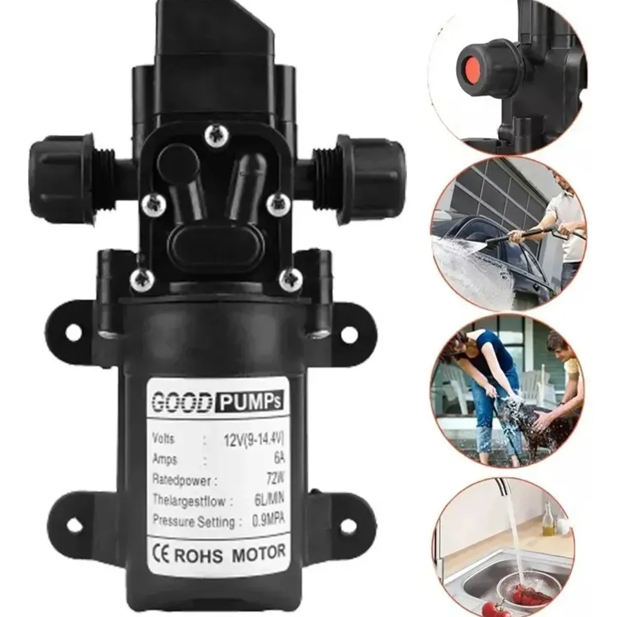 KUANGYE - Mini Bomba De Agua Autocebante Portátil De Alta Presión