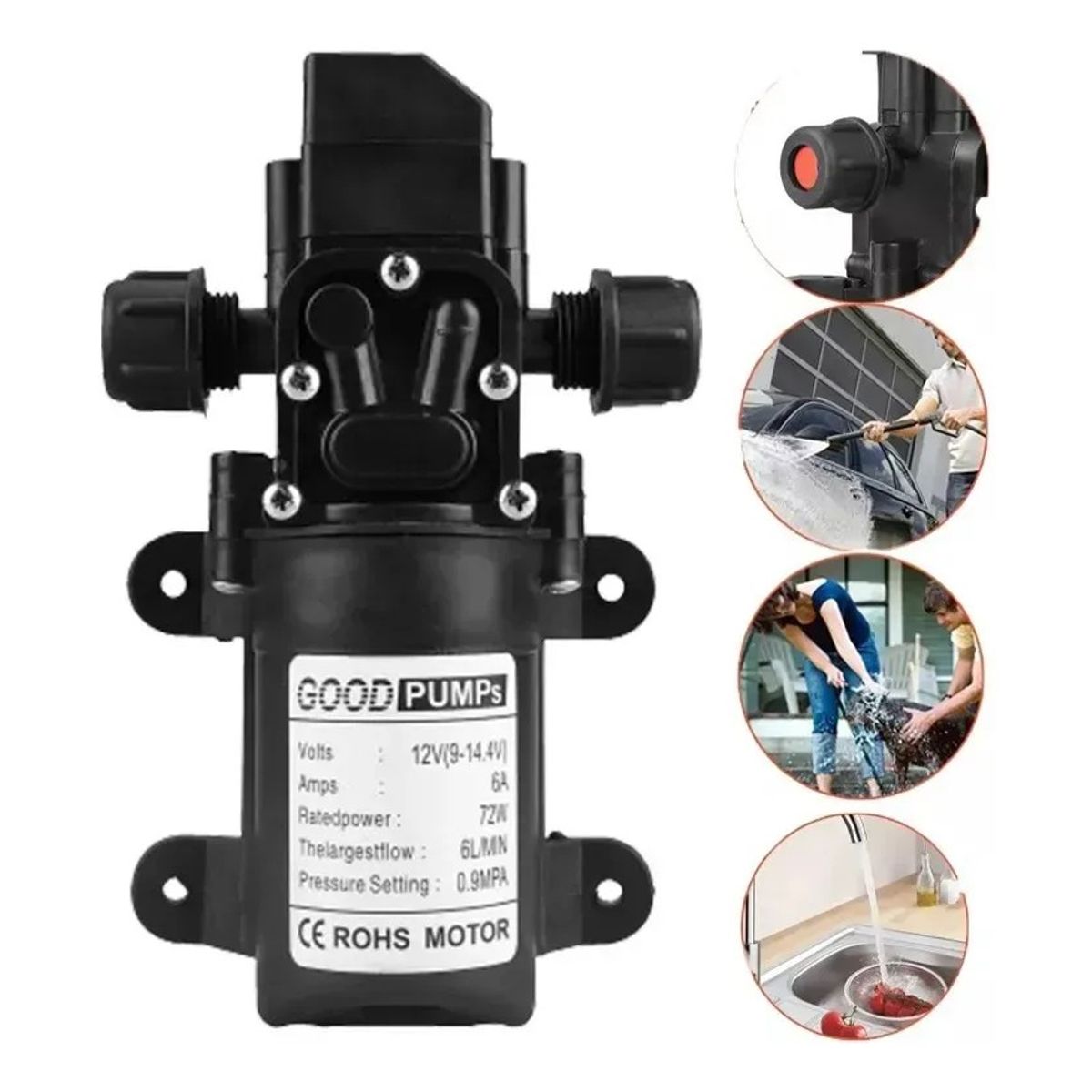 KUANGYE - Mini Bomba De Agua Autocebante Portátil De Alta Presión