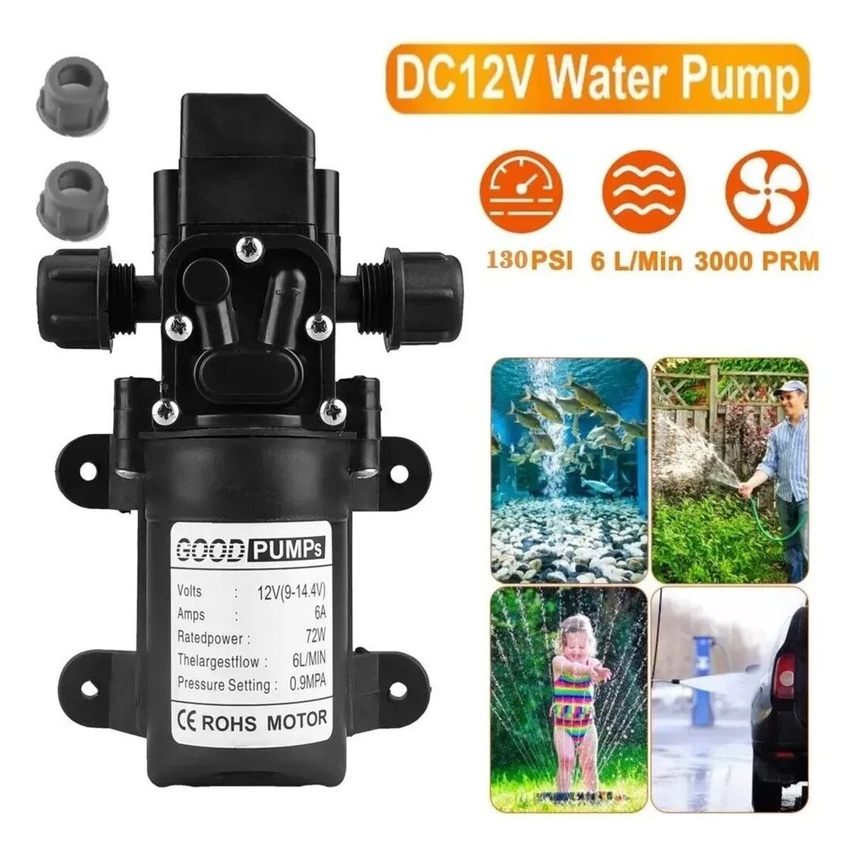 KUANGYE - Mini Bomba De Agua Autocebante Portátil De Alta Presión