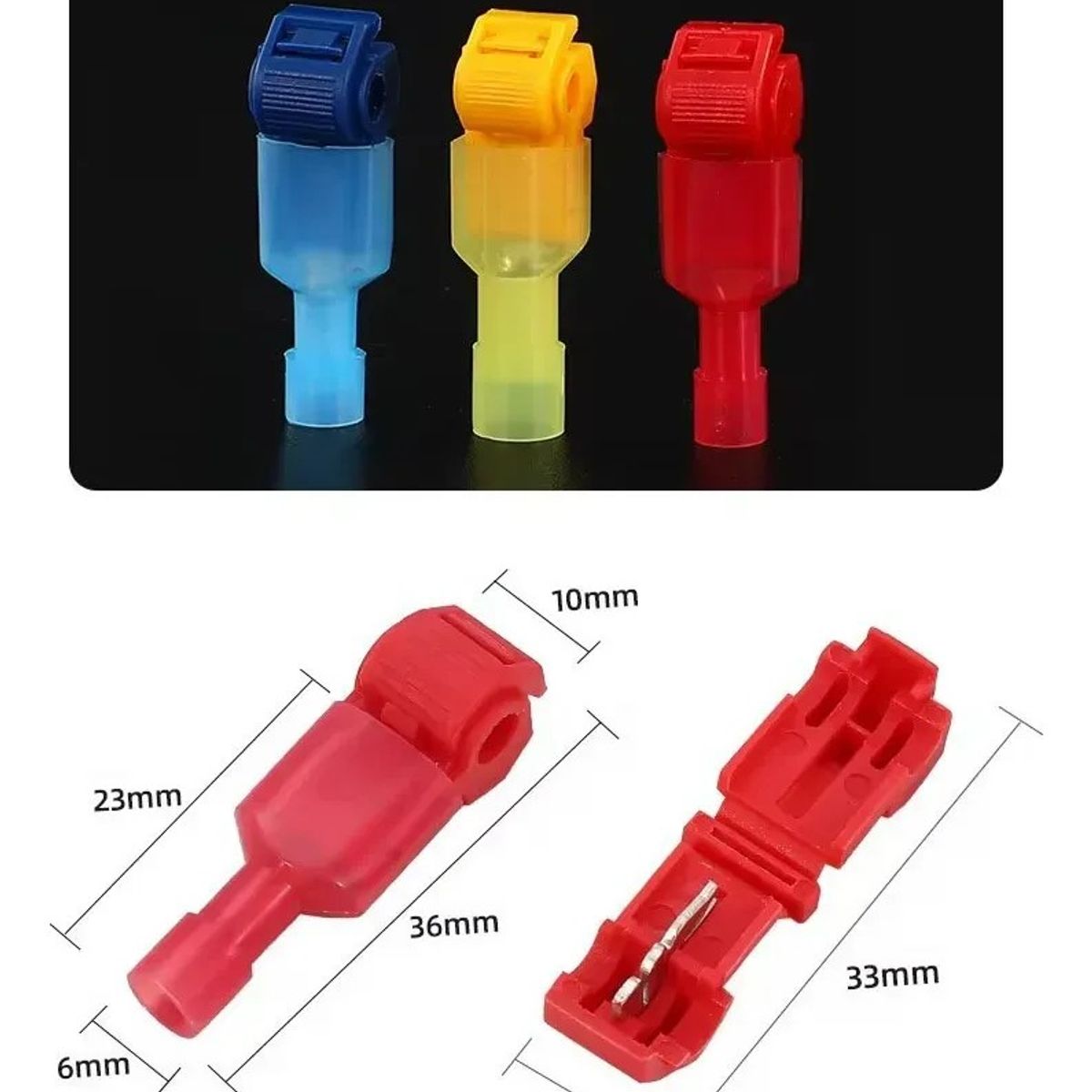 KUANGYE - 240pzs Terminales Electricos T-tipo Conector Rapido De Cable