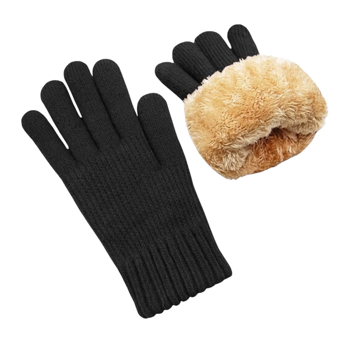 EKOL TACTICA MILITAR - Pack 3 Guantes De Lana Térmico Para El Frío Con Chiporro