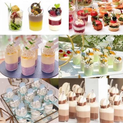 Imagen 2 del producto X100 Vasos Plasticos Vasos Shot Postres Pocillo Desechables 60ml