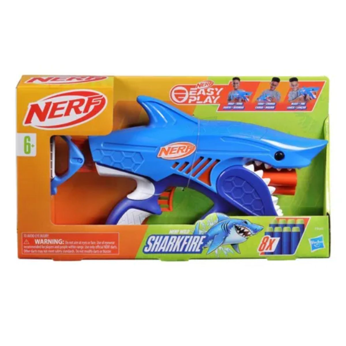 NERF - Lanzador Nerf Junior Wild Sharkfire + 8 Dardos
