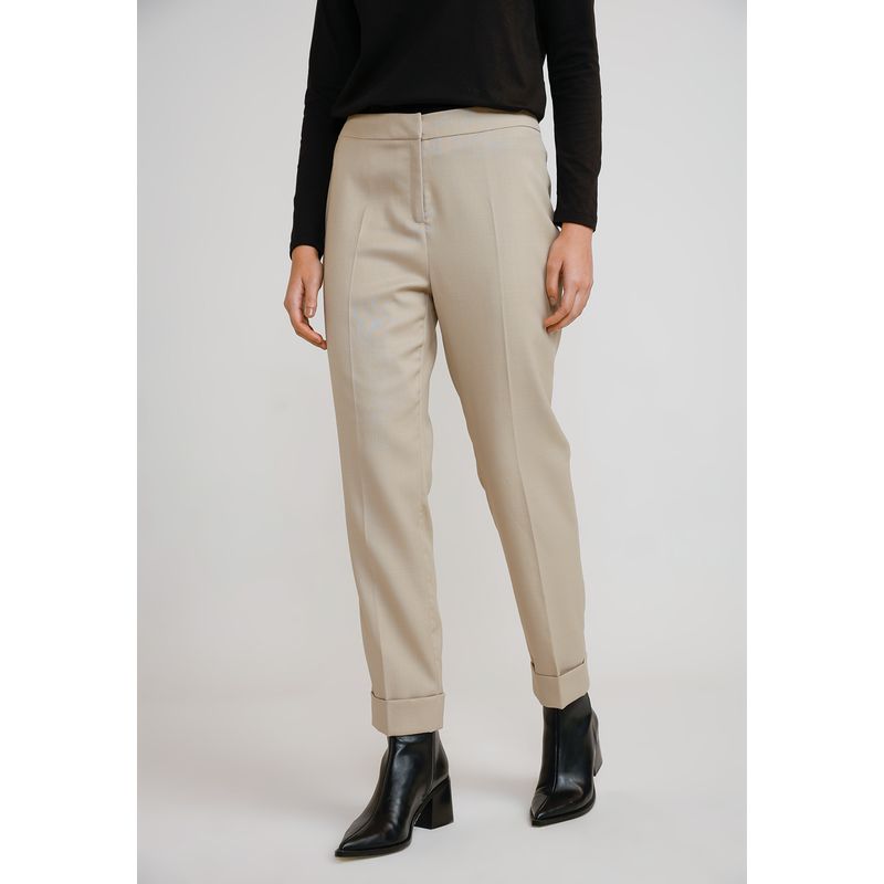 CANADIENNE - Pantalón Mujer Lana Arena Canadienne
