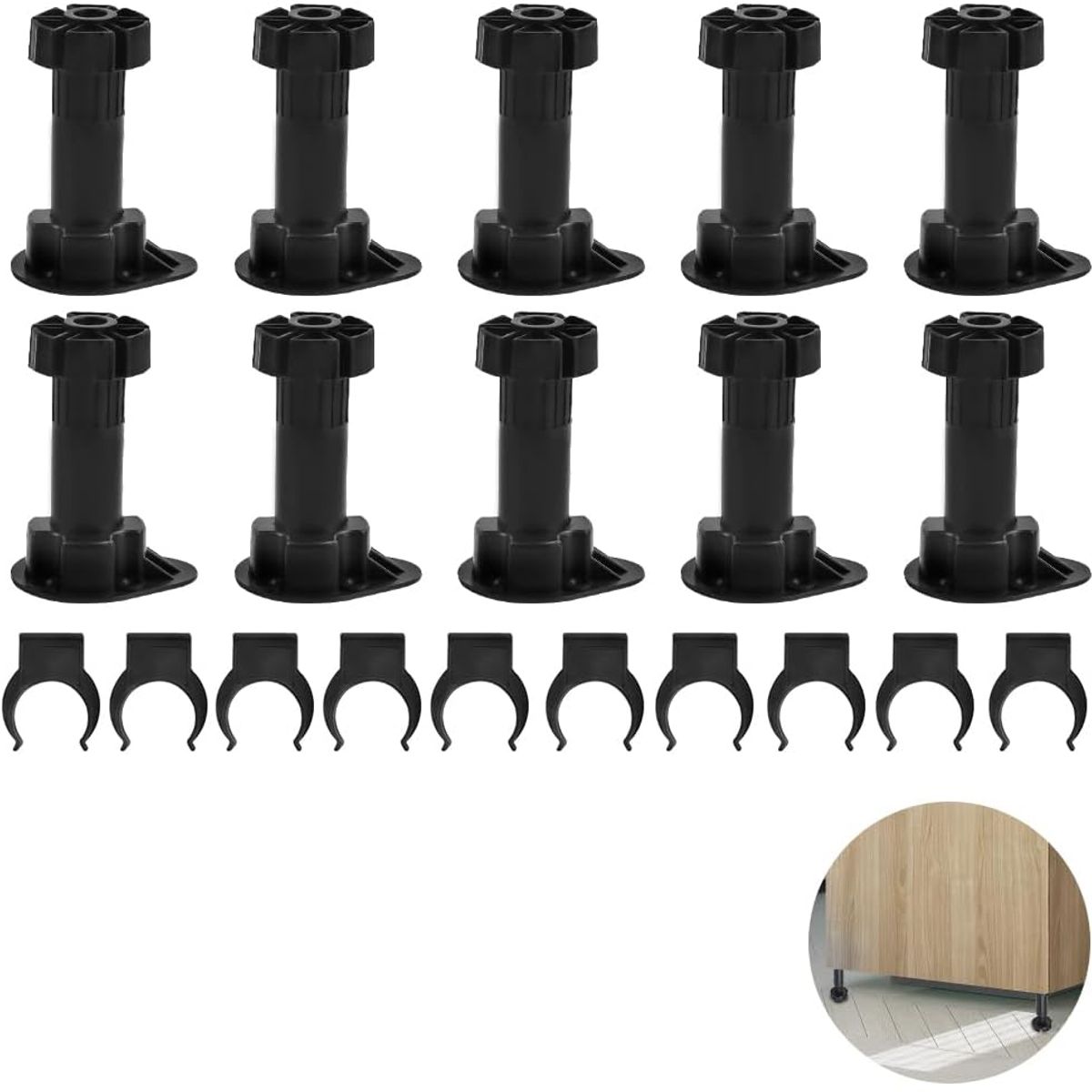 KUANGYE - Pata Regulable 100mm - 120mm Set De 16 Unidades