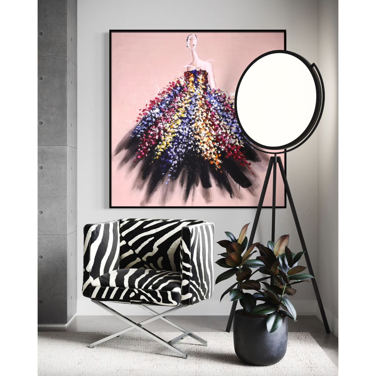 GENERICO - Cuadro abstracto decorativo 120 x 120