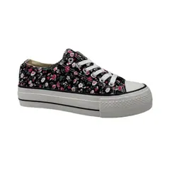 HERIEL - Zapatilla Negra Print Lona