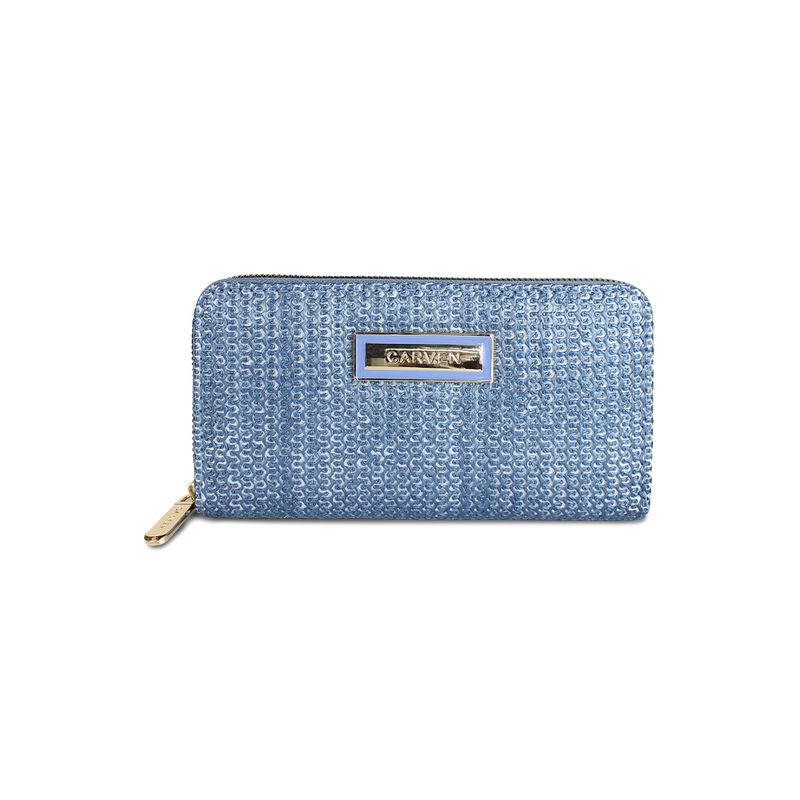 CARVEN - Billetera mujer Lidia celeste Carven Paris