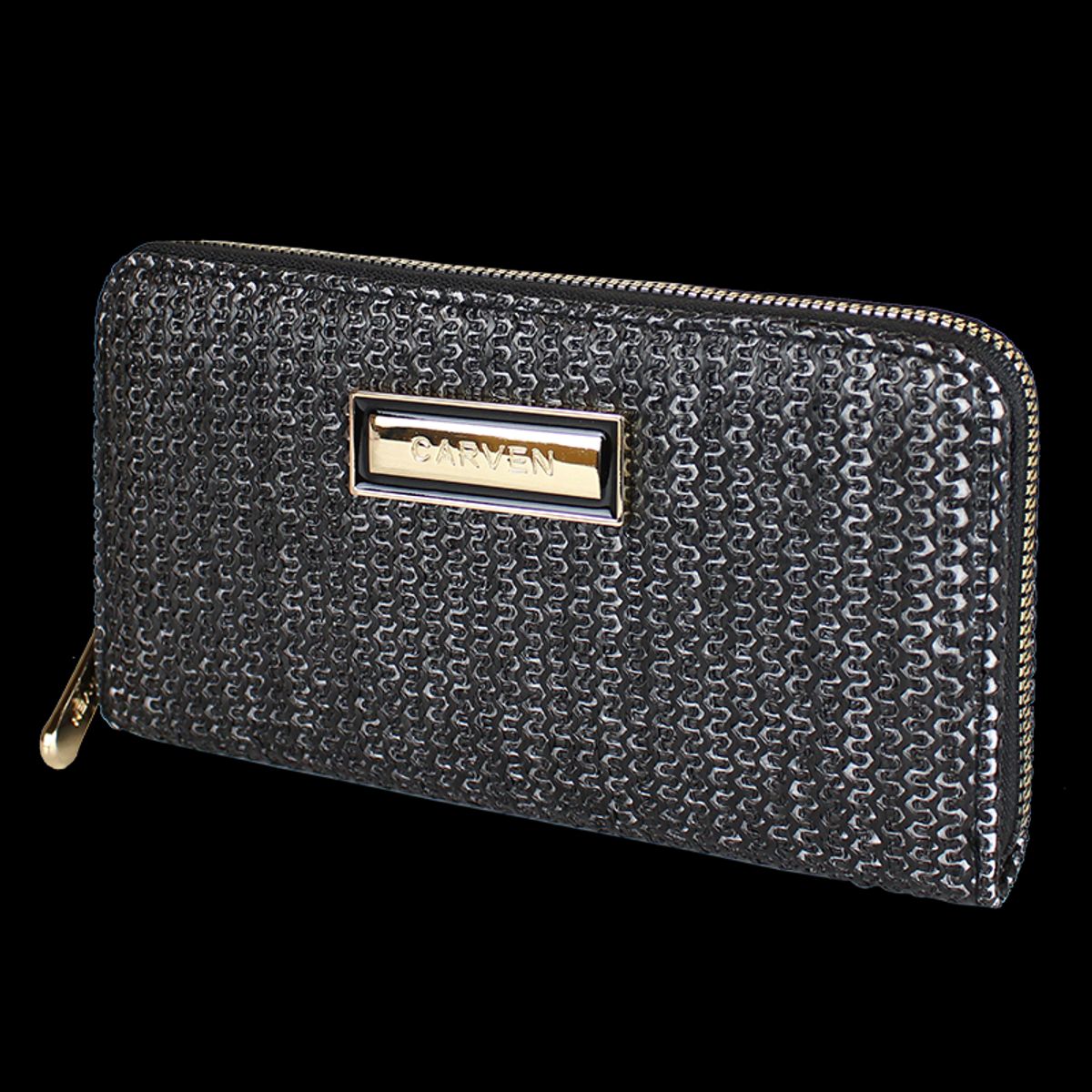 CARVEN - Billetera mujer Lidia negra Carven Paris