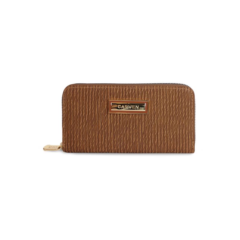 CARVEN - Billetera mujer Abby café Carven