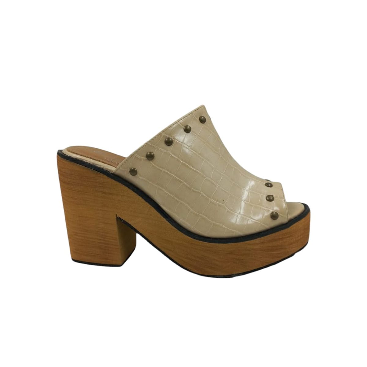 HERIEL - Sandalia Beige Plataforma Mujer