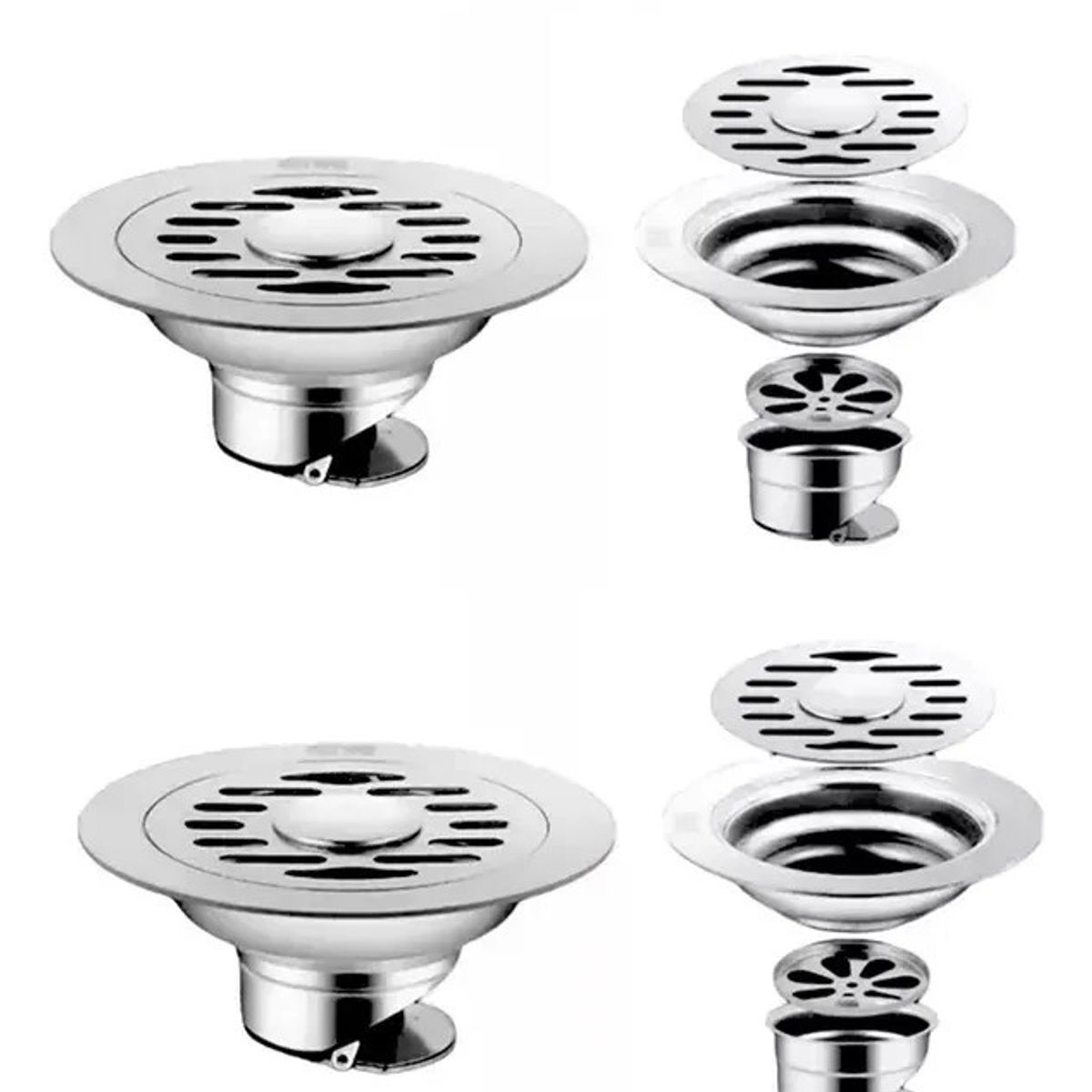 KUANGYE - 2pcs Coladera Baño Acero Inoxidable Anti Olores E Insectos