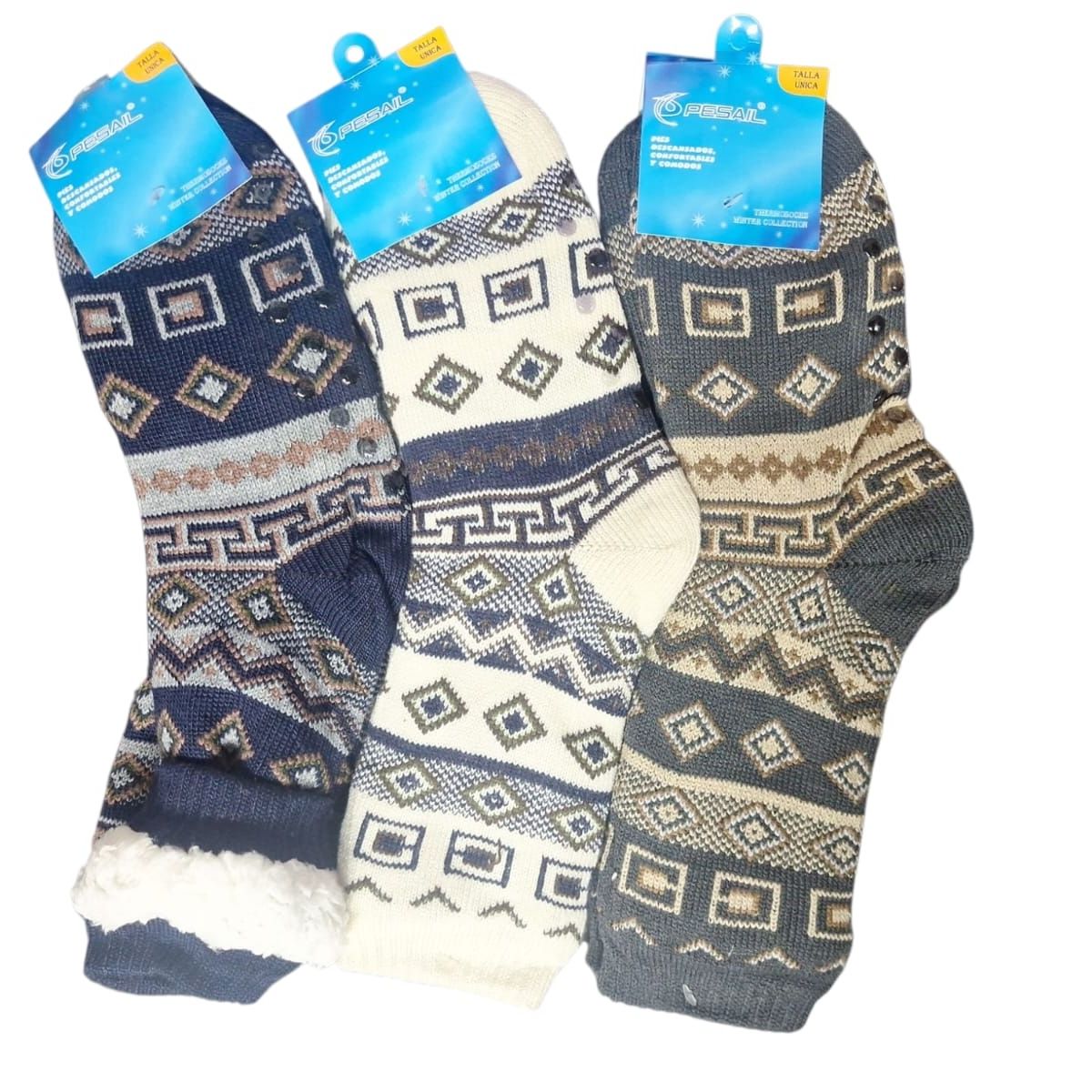 GARSIL - 6 Calcetines Con Chiporro Para Hombre Con Antideslizante - Pantuflas