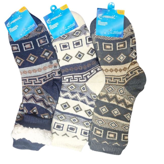 GARSIL - 6 Calcetines Con Chiporro Para Hombre Con Antideslizante - Pantuflas