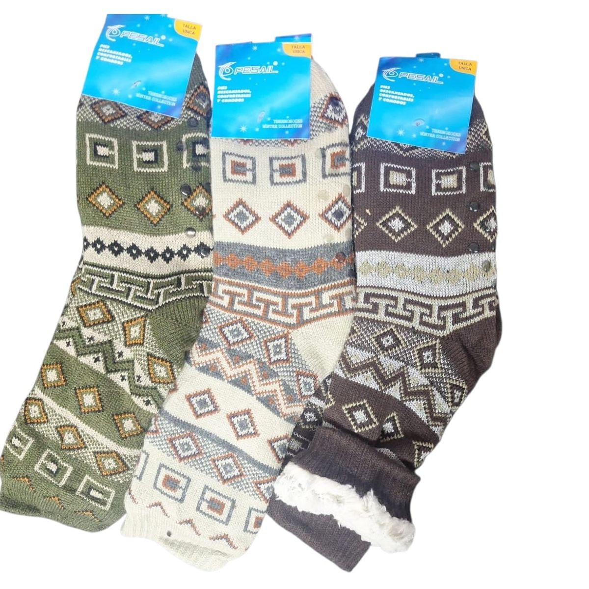 GARSIL - 6 Calcetines Con Chiporro Para Hombre Con Antideslizante - Pantuflas