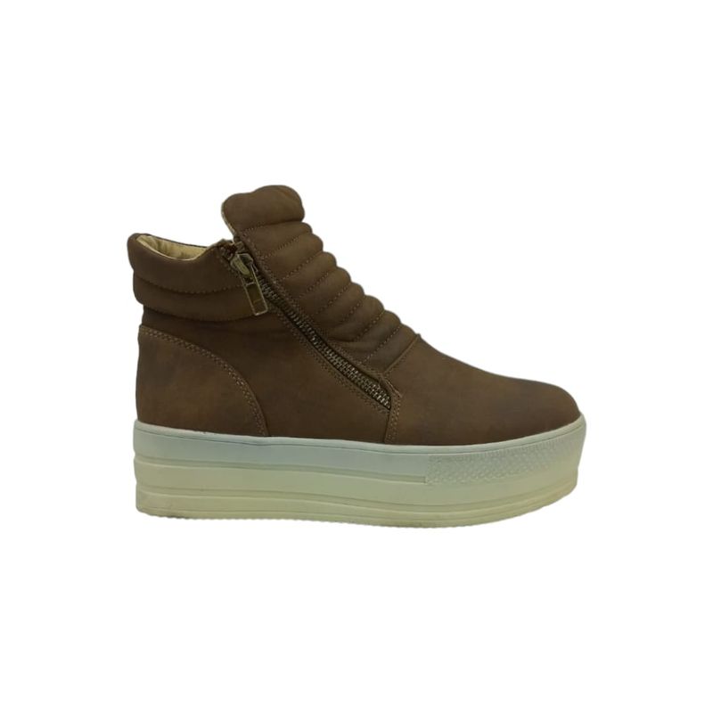 HERIEL - Zapatilla Camel Plataforma Mujer