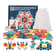 GENERICO - Rompecabezas de Madera Creativo para Niños - 155 Piezas