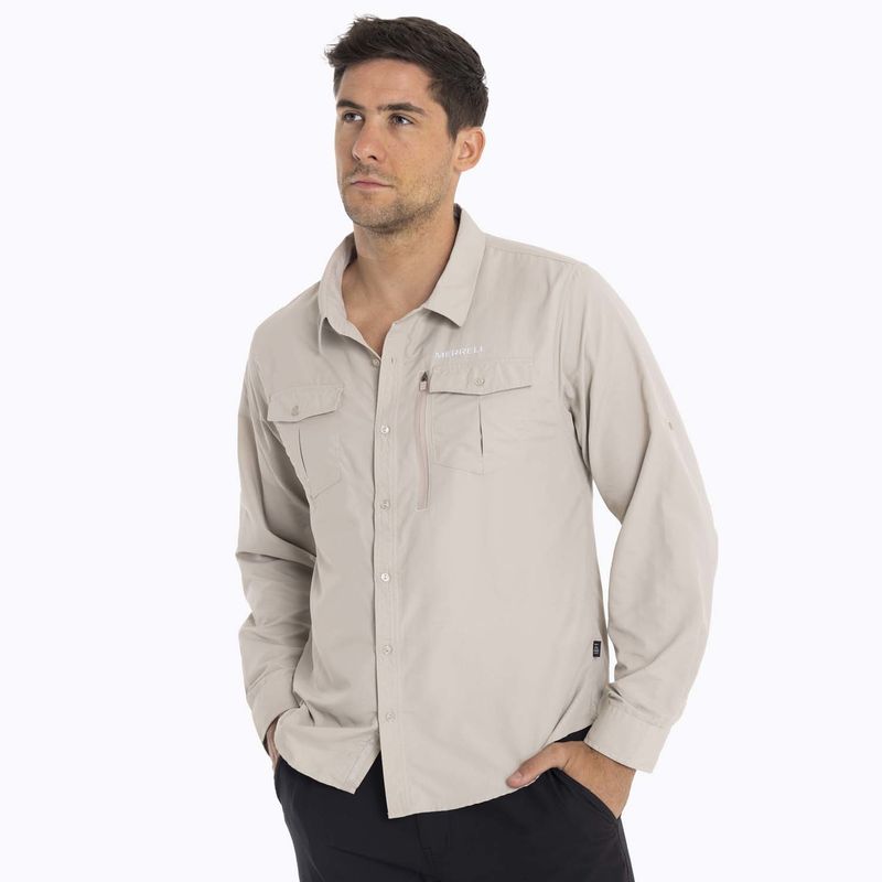 MERRELL - Camisa Hombre Kuskov Beige MERRELL