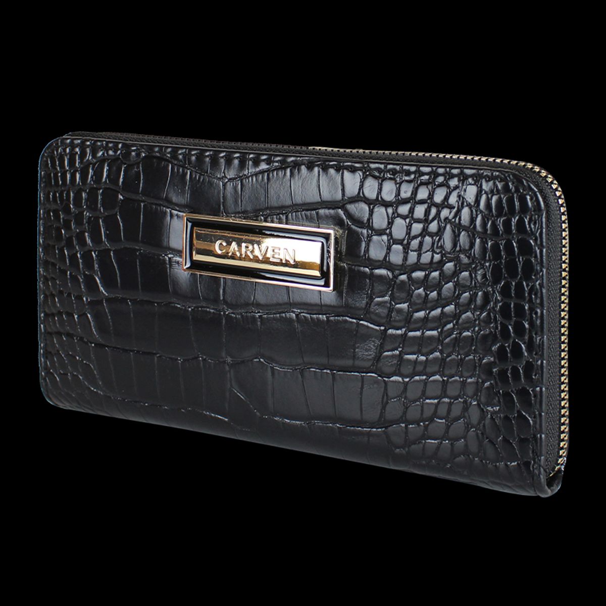 CARVEN - Billetera mujer Sofia negra Carven Paris