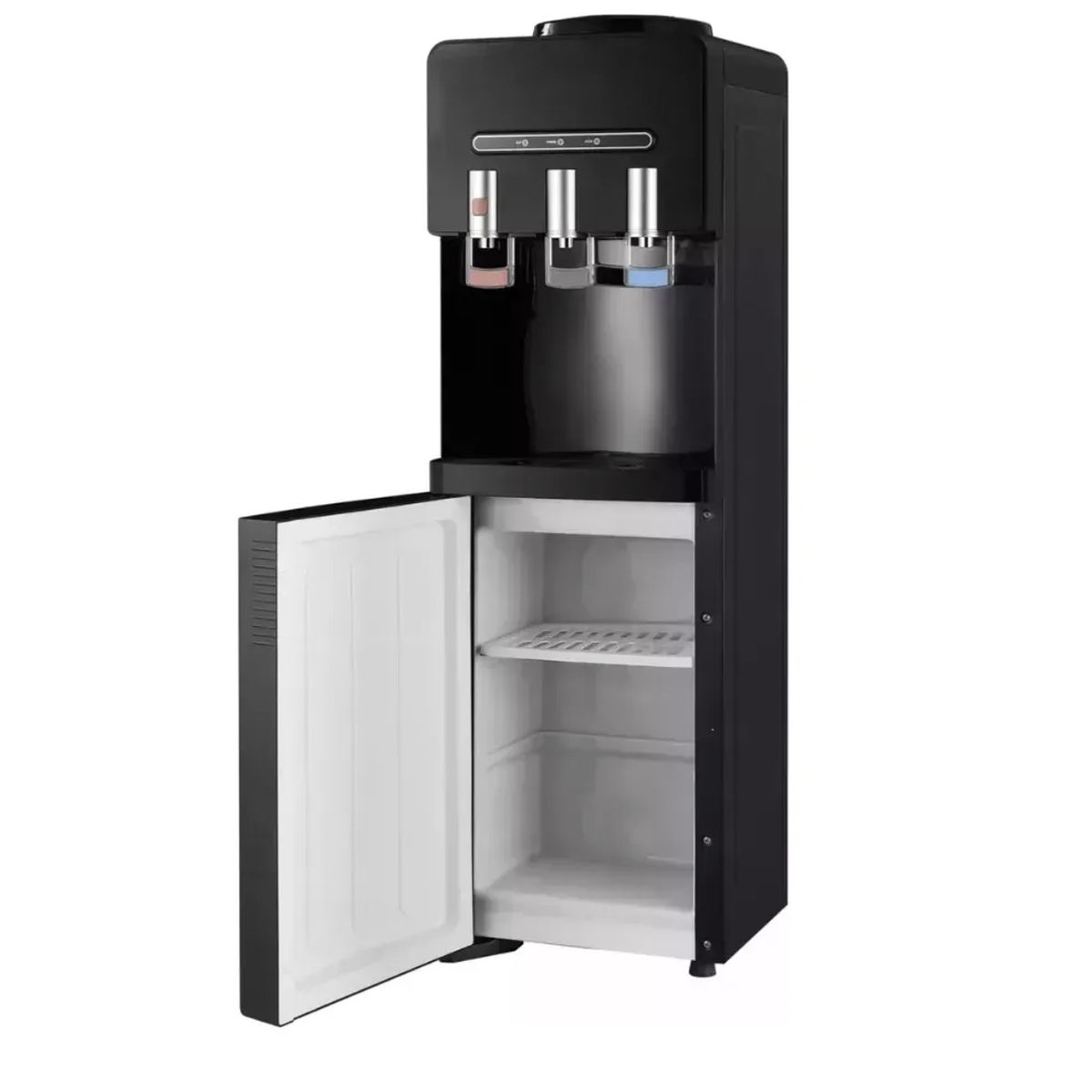 DALI - Dispensador De Agua Pedestal Negro Mate Ventilador tres llaves