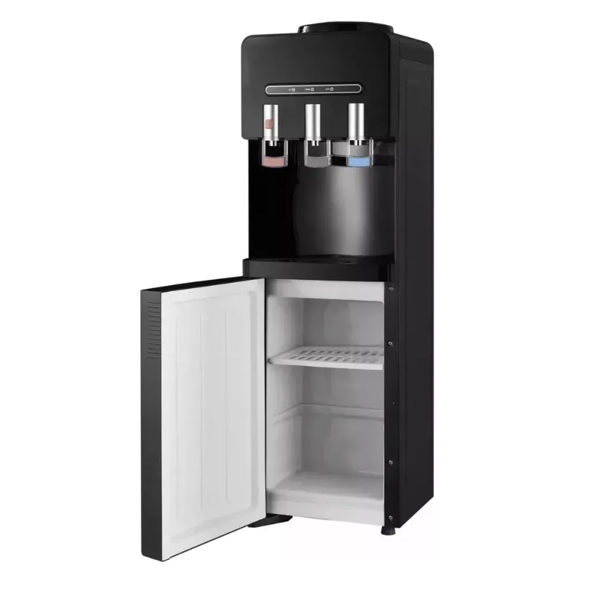DALI - Dispensador De Agua Pedestal Negro Mate Ventilador tres llaves