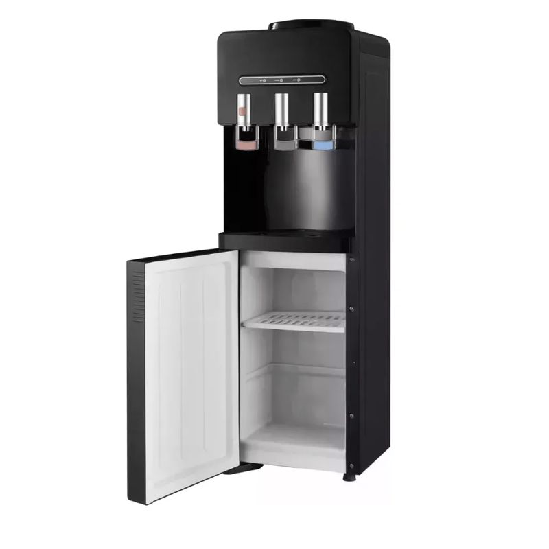 DALI - Dispensador De Agua Pedestal Negro Mate Ventilador tres llaves