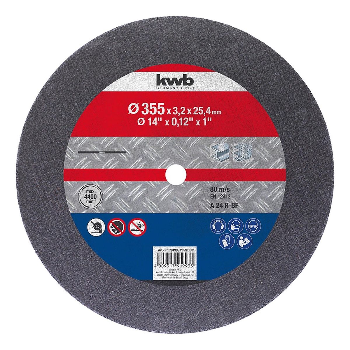 KWB - Disco Corte Pmetal 355x254mm Kwb 791993