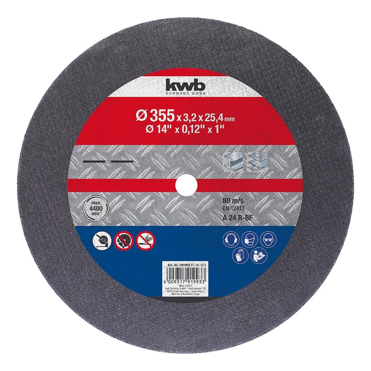 KWB - Disco Corte Pmetal 355x254mm Kwb 791993
