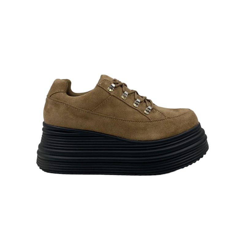 HERIEL - Zapatilla Khaki Plataforma Mujer