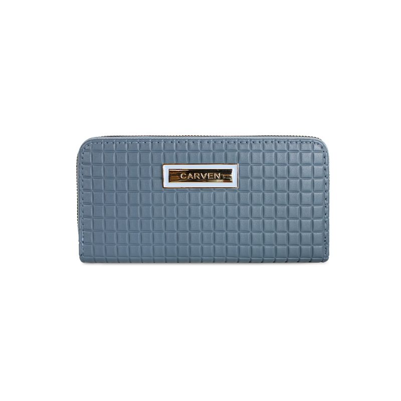 CARVEN - Billetera mujer Nina celeste Carven Paris
