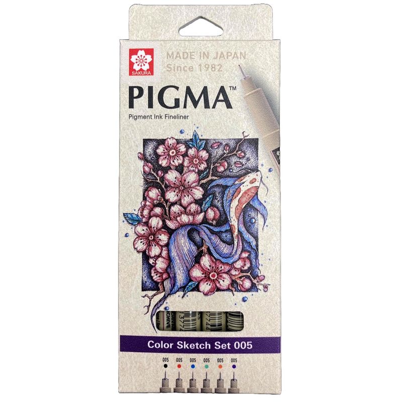 SAKURA - Set de Tiralínea Pigma Micron Sakura 0,05 6 Colores