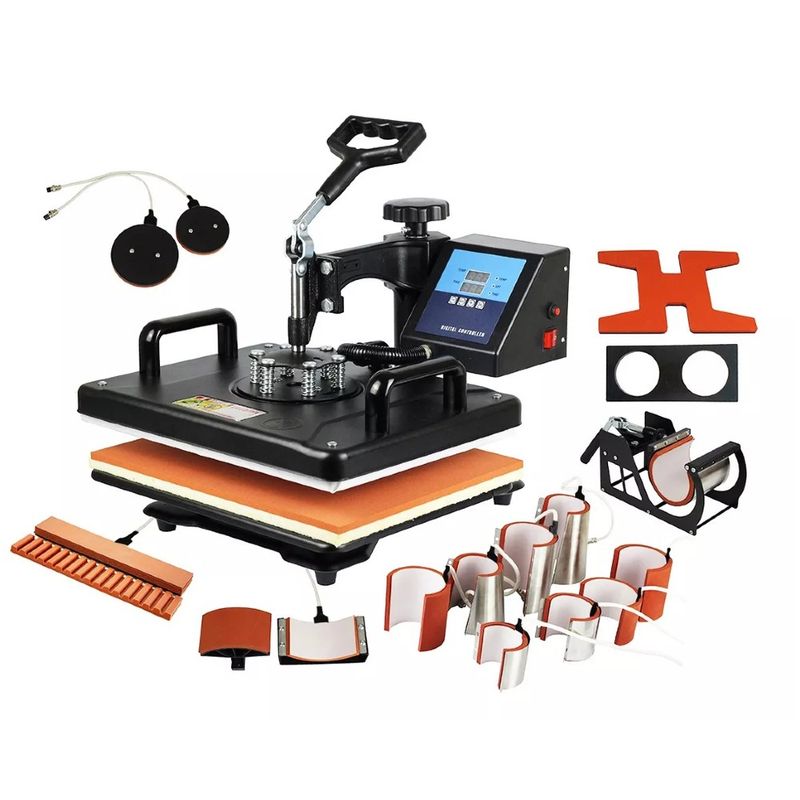 MUNDO MAGIA - Maquina Sublimadora Estampado Multiproposito 15 En 1 Negro