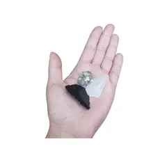 GENERICO - Piedra Energética Pirita Cuarzo Cristal Y Obsidiana De bolsillo
