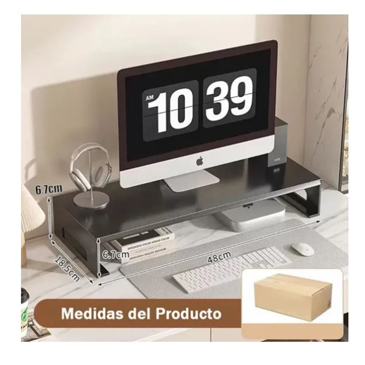 ESHOPANGIE - Base Soporte De Monitor Pc Notebook Organizador Escritorio