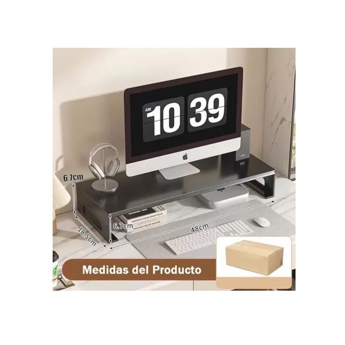 ESHOPANGIE - Base Soporte De Monitor Pc Notebook Organizador Escritorio