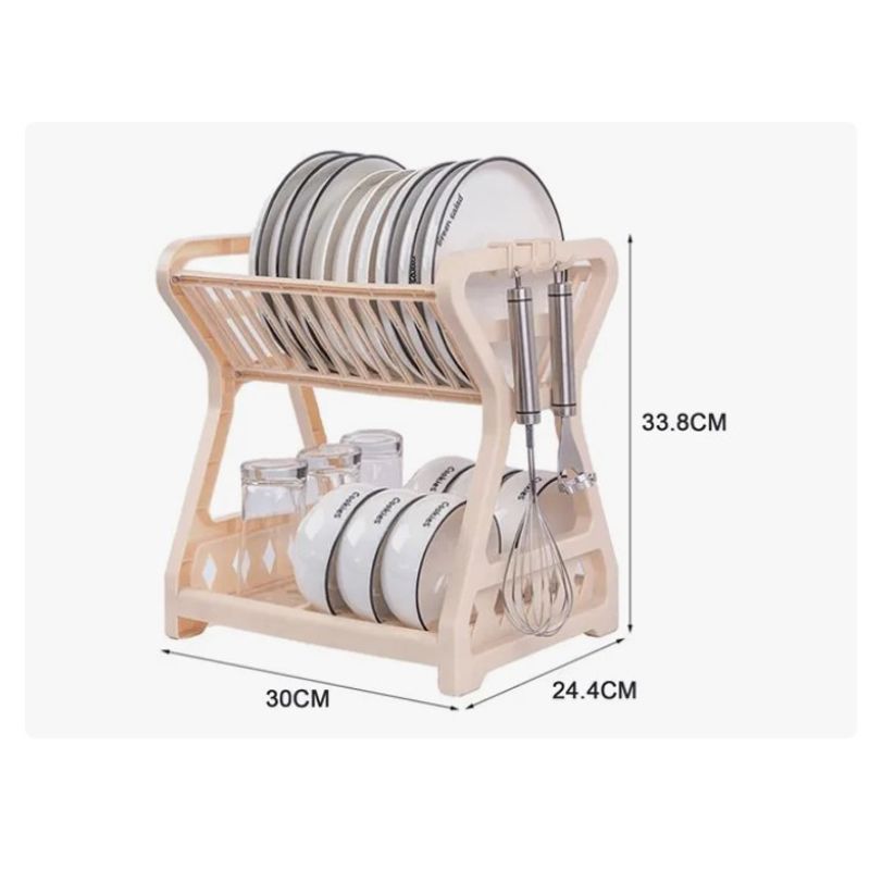 ESHOPANGIE - Secador Escurridor De Platos 2 Niveles Plastico Escurridor