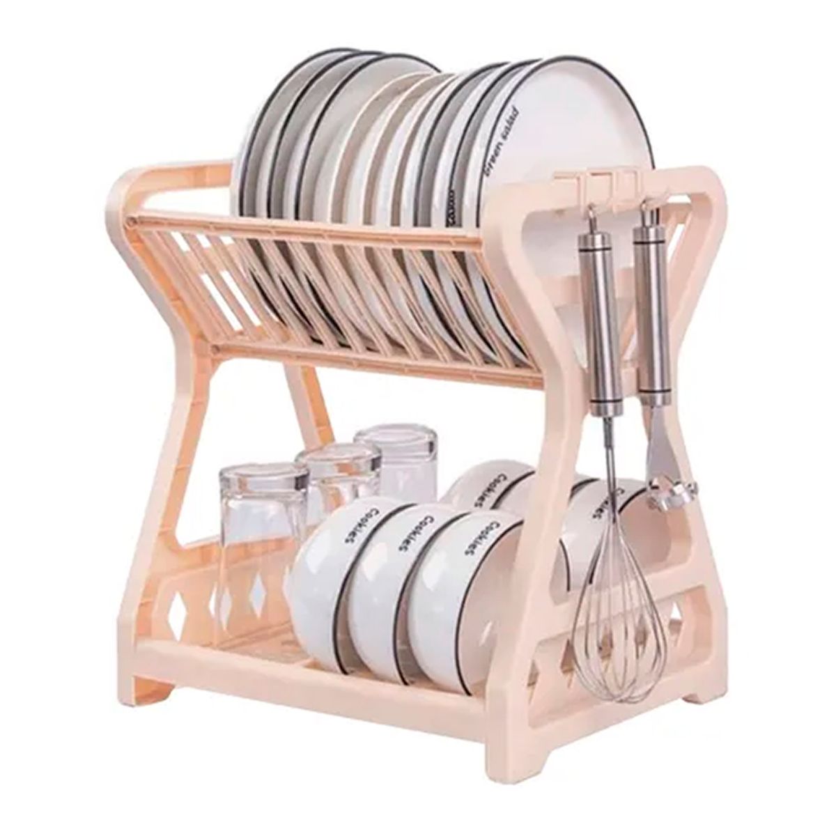 ESHOPANGIE - Secador Escurridor De Platos 2 Niveles Plastico Escurridor
